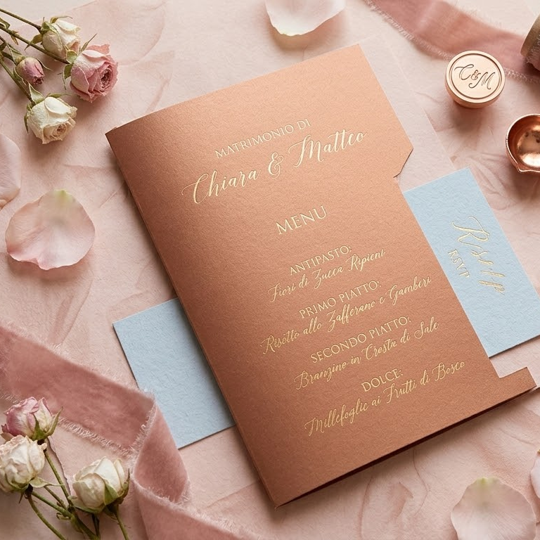 Menù super elegante con carta Manamant