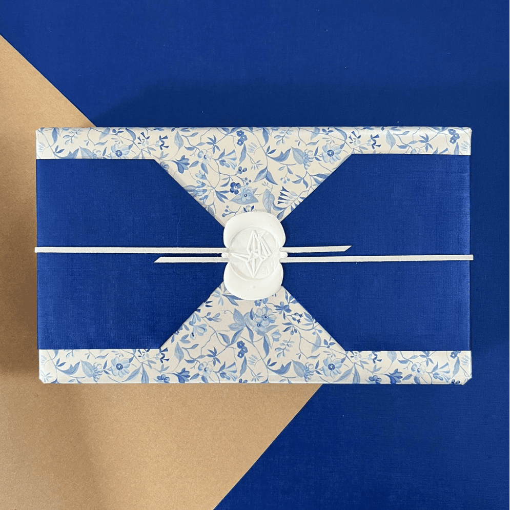 Kit di fogli "Cobalto" formato origami 15 cm x 15 cm - Manamant Paper Tales - FG09437EDM2D