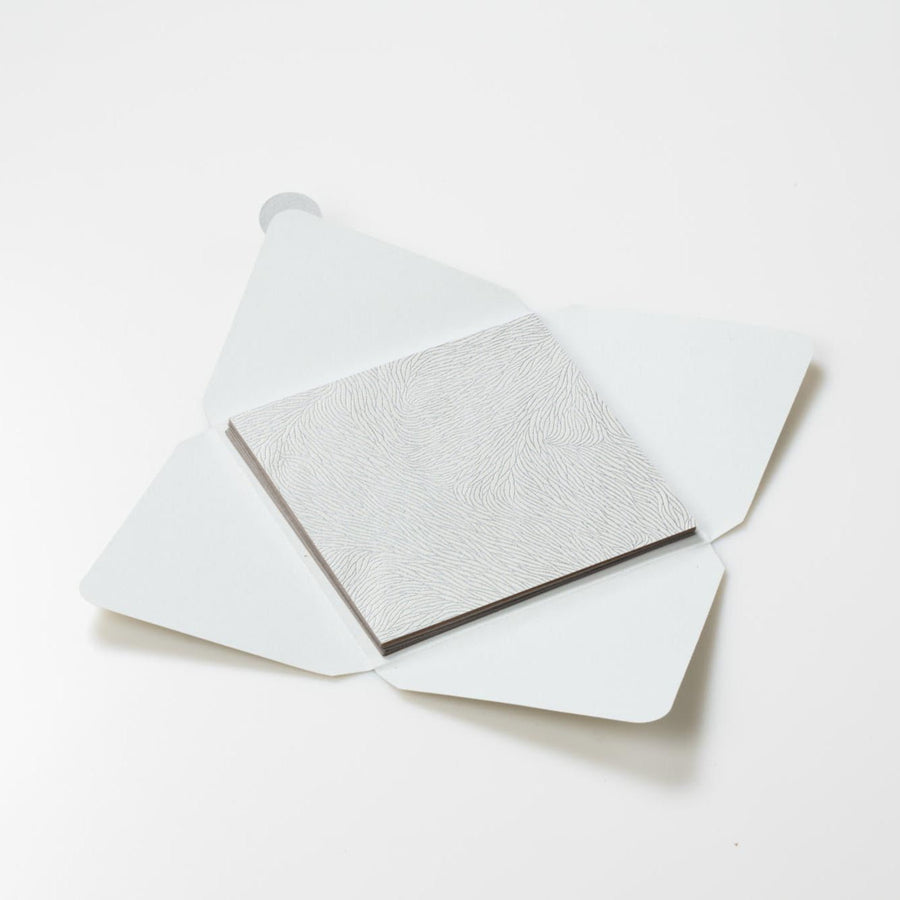 Kit di fogli "Silver White" formato origami 15 cm x 15 cm - Manamant Paper Tales -FGA639182M2D