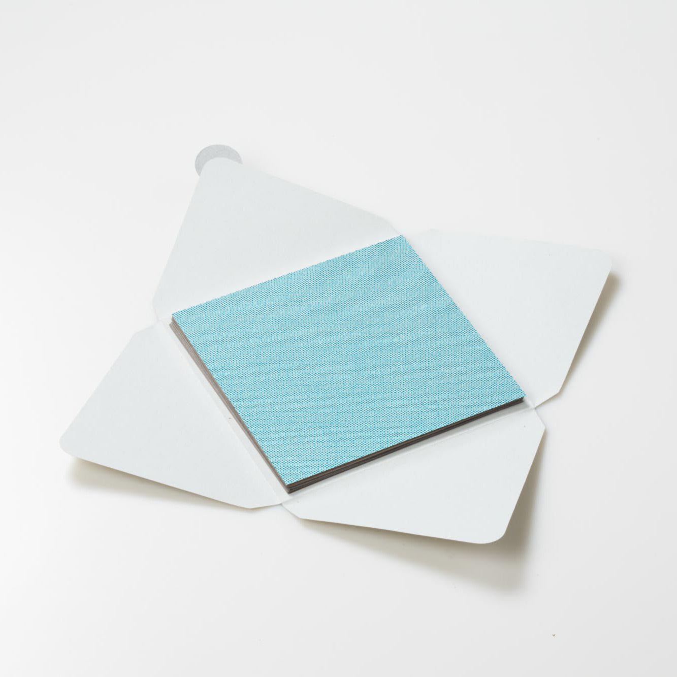 Kit di fogli "Lino Azzurro" formato origami 15 cm x 15 cm - Manamant Paper Tales -FGA6108FBM2D