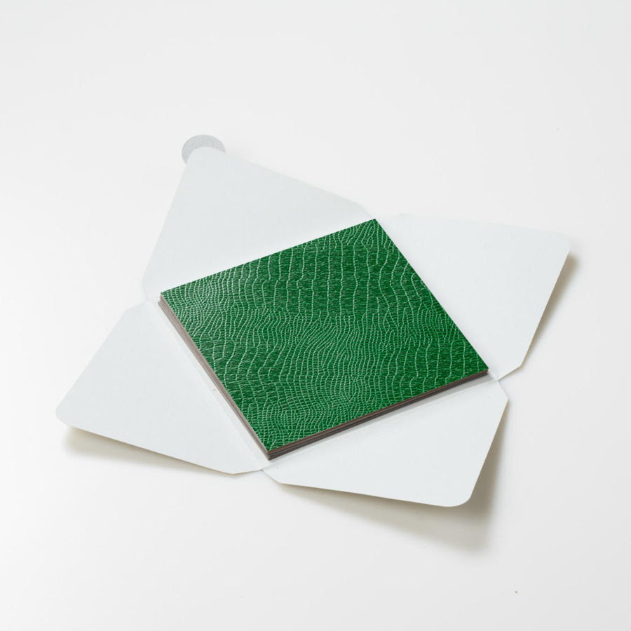 Kit di fogli "Lucertola Verde" formato origami 15 cm x 15 cm - Manamant Paper Tales -FG0461475M2D