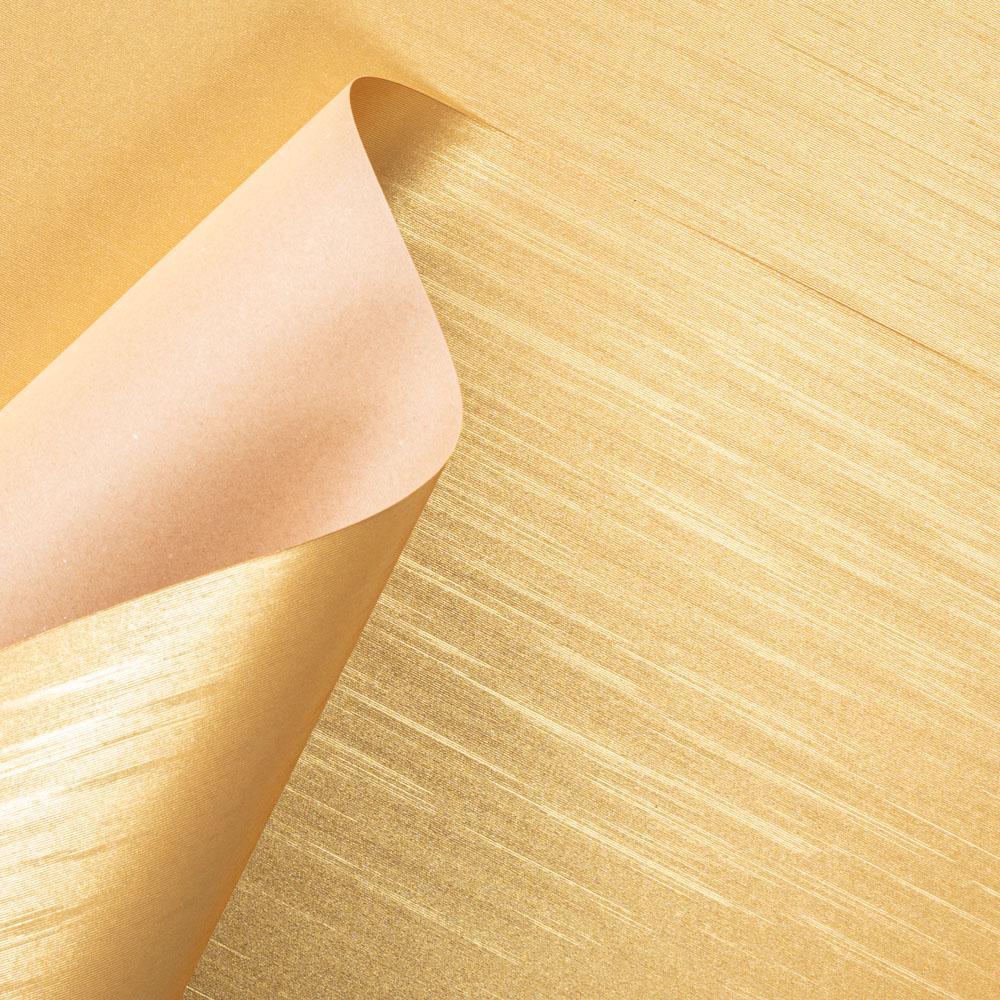 Kit di fogli "Oro Satinato effetto Seta" formato origami 15 cm x 15 cm - Manamant Paper Tales -FGX243393M2D